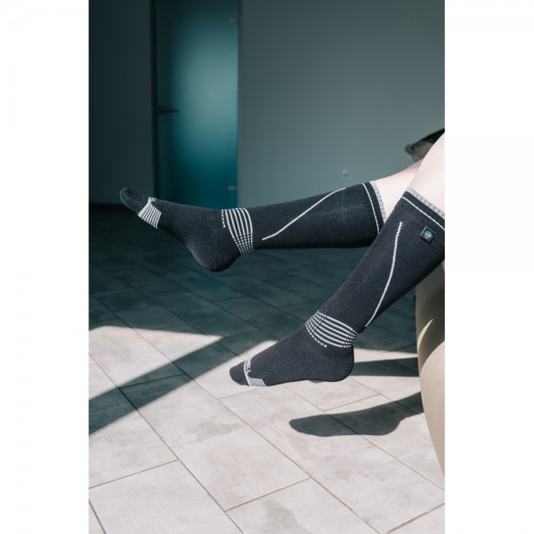 Водонепроницаемые носки Dexshell Longlite Socks 2.0, голубые полоски, размер L (43-46)