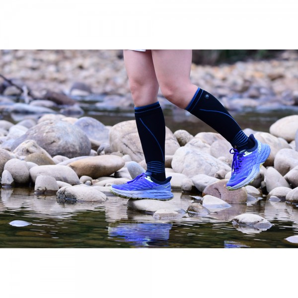 Водонепроницаемые носки Dexshell Longlite Socks 2.0, голубые полоски, размер M (39-42)