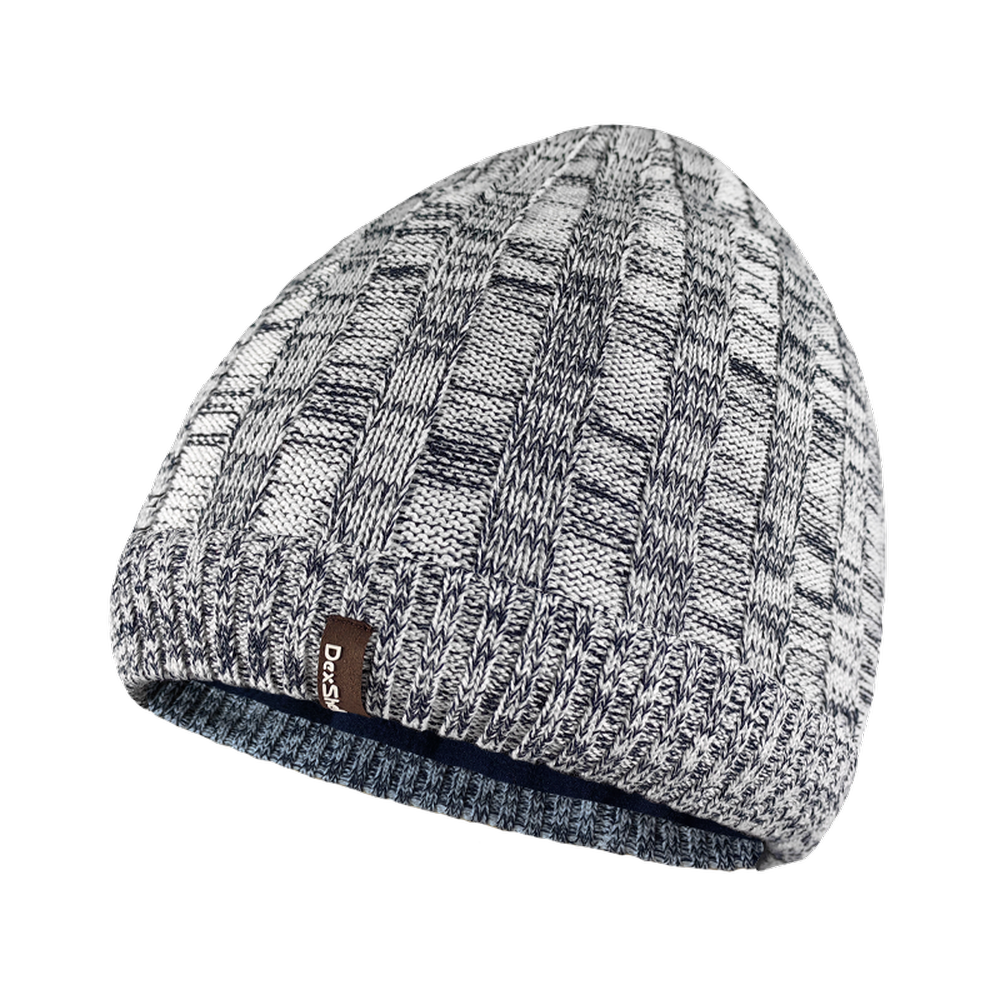 Водонепроницаемая шапка Dexshell Heathered Rib Knit Beanie, onesize (56-58 см), бело-серая